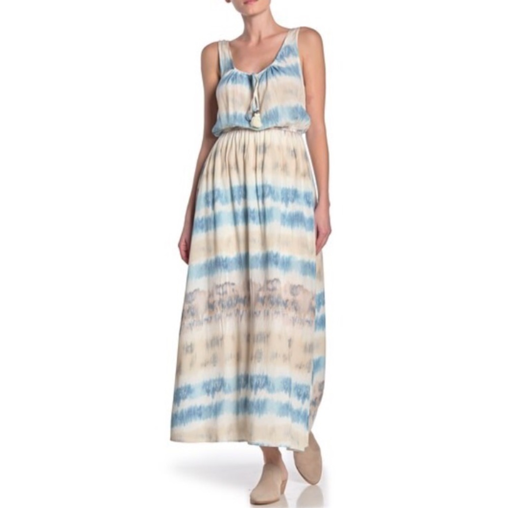 Bebop Tie Dye Rayon Maxi Dress Beach Vibes NWT